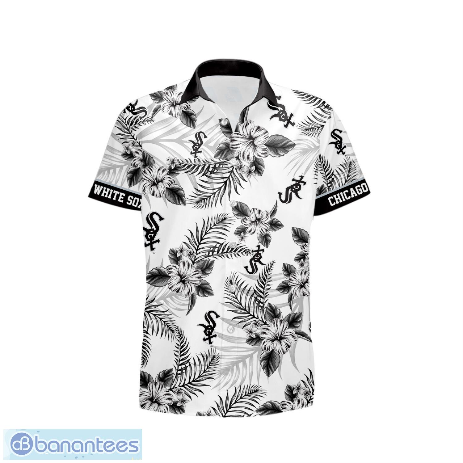 chicago white sox tropical floral logo hawaiian shirt 1 image Chicago White Sox Tropical Floral Logo Hawaiian Shirt Product Photo 2