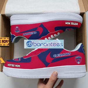 Clermont Foot Auvergne 63 Air Force Shoes Custom Name Gift For Fans AF1 Sneakers Product Photo 1