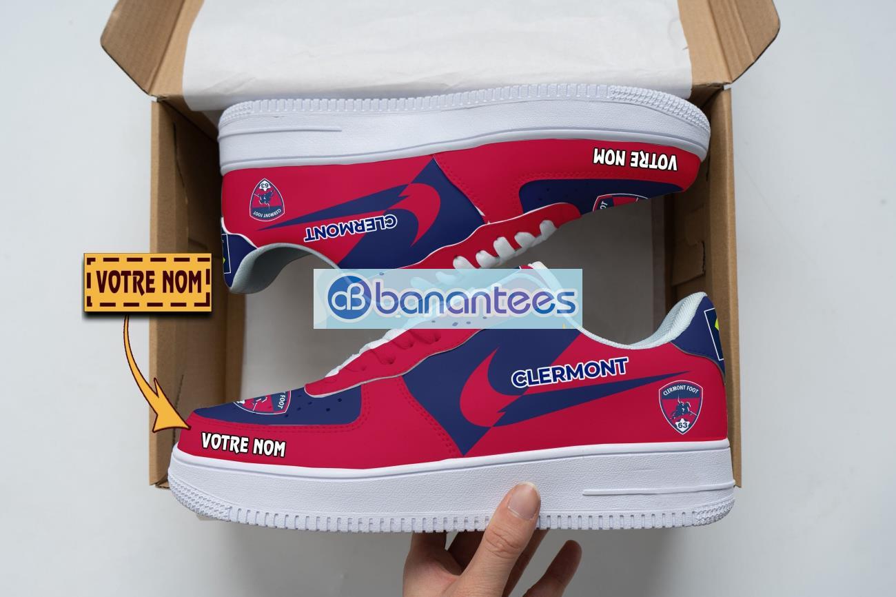 clermont foot auvergne 63 air force shoes custom name gift for fans af1 sneakers image Clermont Foot Auvergne 63 Air Force Shoes Custom Name Gift For Fans AF1 Sneakers Product Photo 1