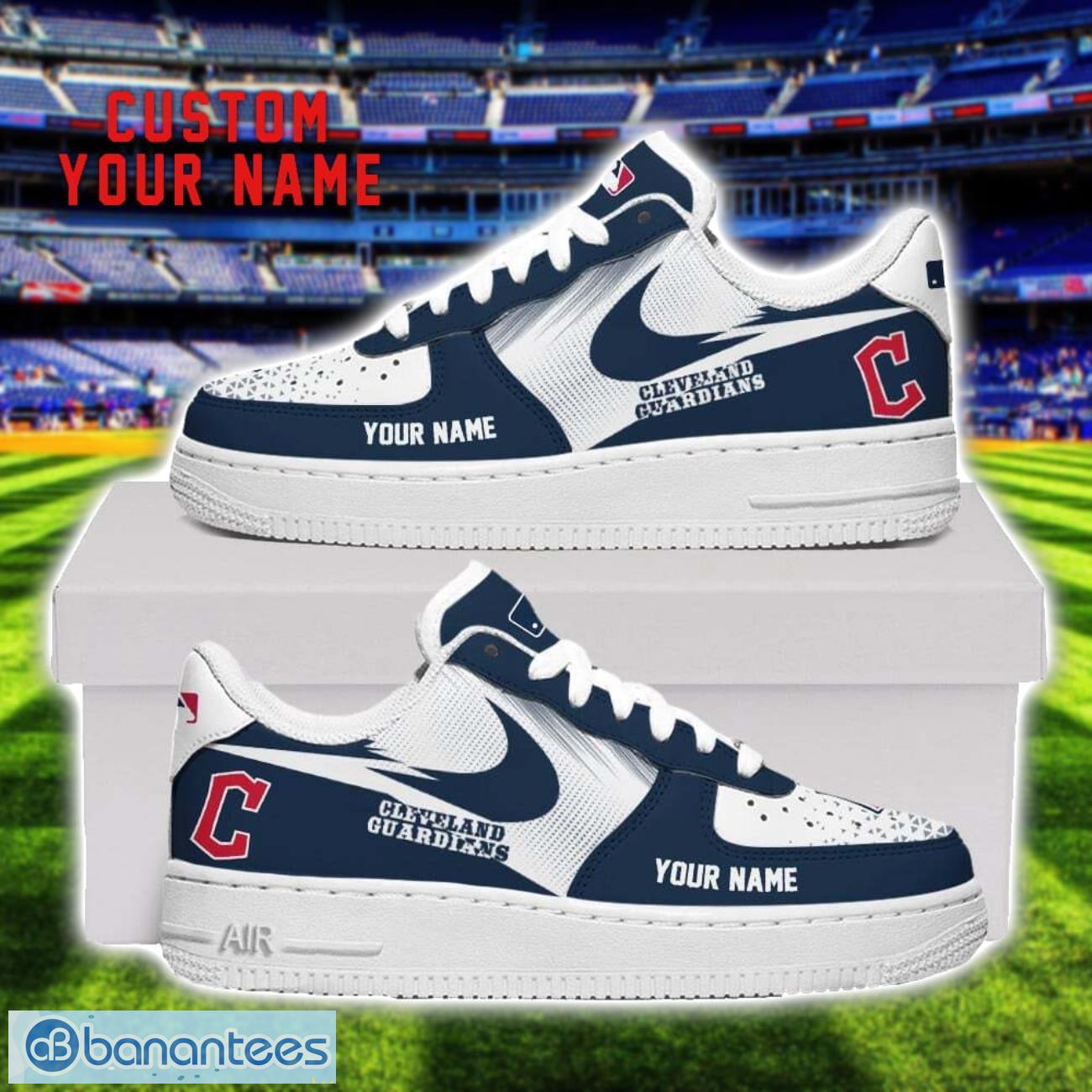 cleveland guardians air force shoes sneakers for men women gift custom name image Cleveland Guardians Air Force Shoes Sneakers For Men Women Gift Custom Name Product Photo 1