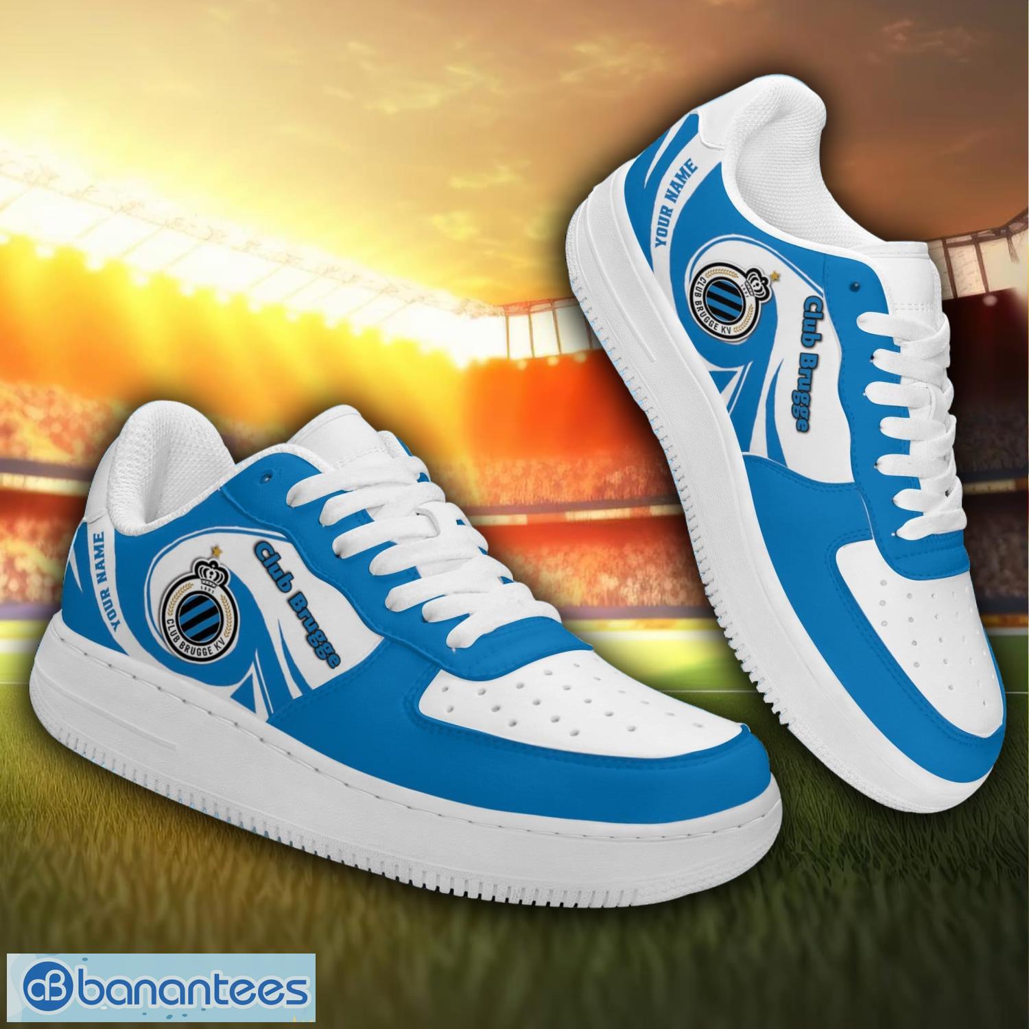 club brugge air force sneakers personalized name gift ideas for fans image Club Brugge Air Force Sneakers Personalized Name Gift Ideas For Fans Product Photo 1