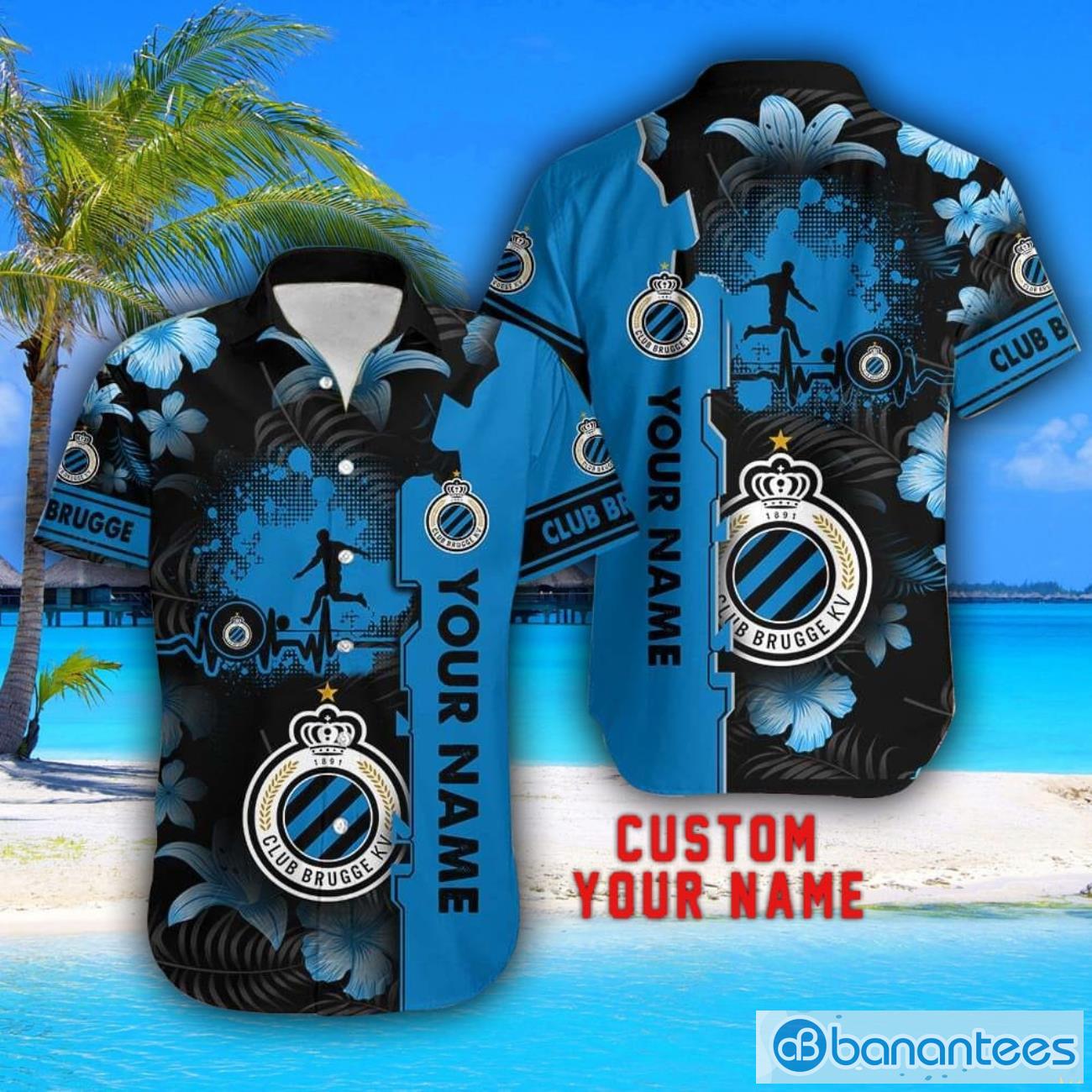 club brugge tropical combo hawaiian shirt and shorts personalized name for fans 1 image Club Brugge Tropical Combo Hawaiian Shirt And Shorts Personalized Name For Fans Product Photo 2