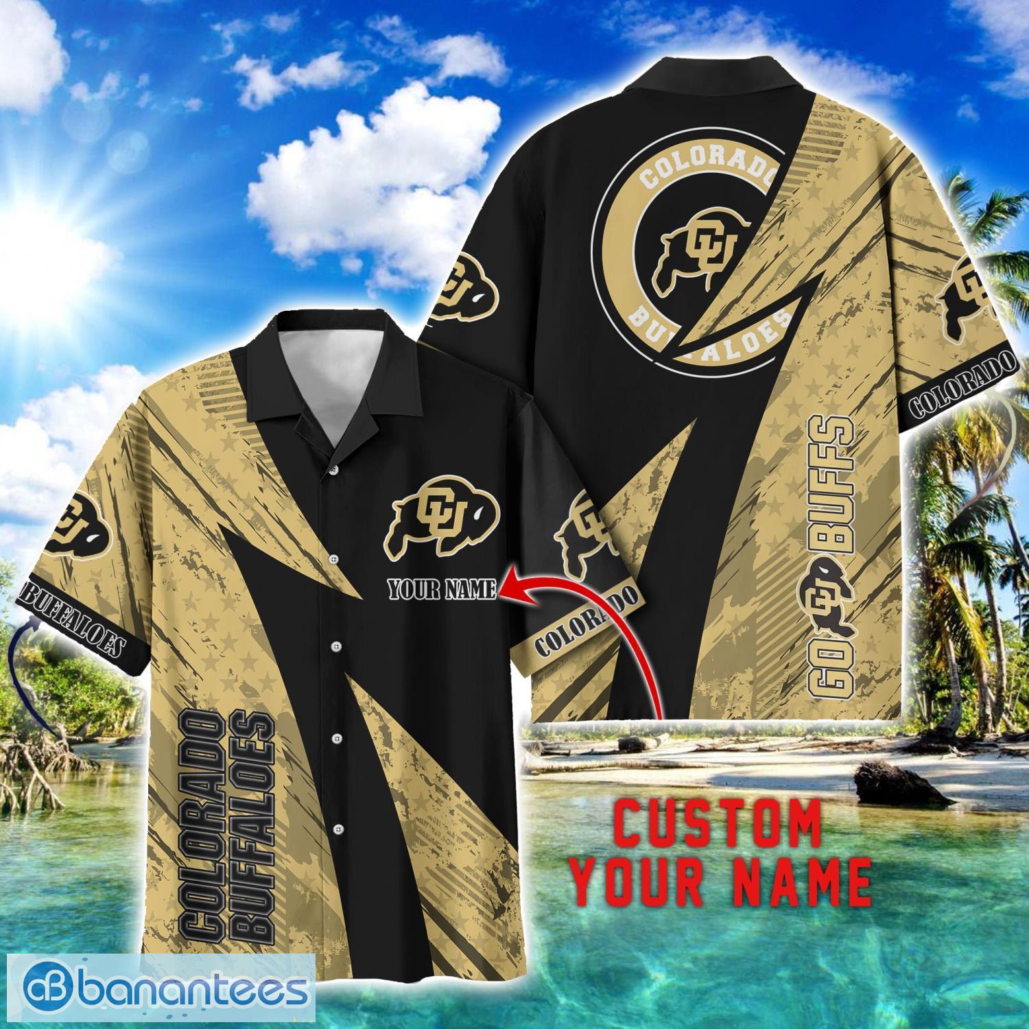 colorado buffaloes aop hawaiian shirt beach summer shirt personalized name for fans image Colorado Buffaloes AOP Hawaiian Shirt Beach Summer Shirt Personalized Name For fans Product Photo 1