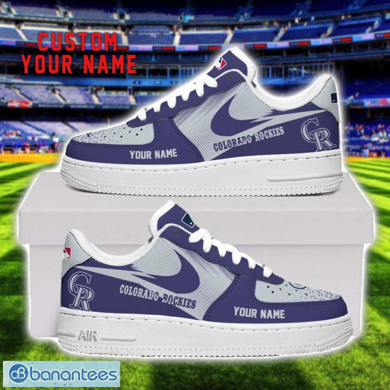 colorado rockies air force shoes sneakers for men women gift custom name image Colorado Rockies Air Force Shoes Sneakers For Men Women Gift Custom Name Product Photo 1