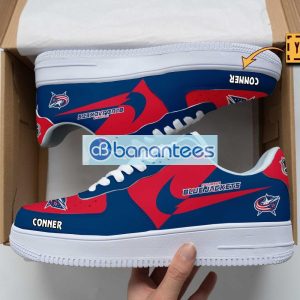Columbus Blue Jackets Air Force Shoes Custom Name Gift For Fans AF1 Sneakers Product Photo 1