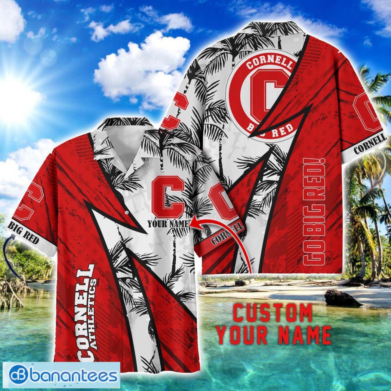 cornell big red aop hawaiian shirt beach summer shirt personalized name for fans image Cornell Big Red AOP Hawaiian Shirt Beach Summer Shirt Personalized Name For fans Product Photo 1
