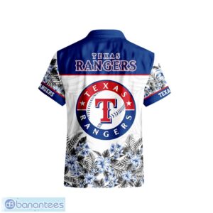 Texas Rangers Hibiscus Plumeria Flower 3D Printed Hawaiian Shirt Product Photo 3
