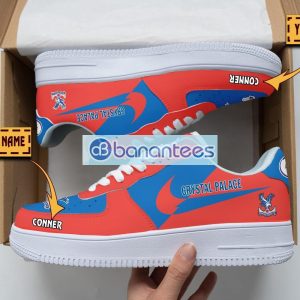 Crystal Palace F.C Air Force Shoes Custom Name Gift For Fans AF1 Sneakers Product Photo 1