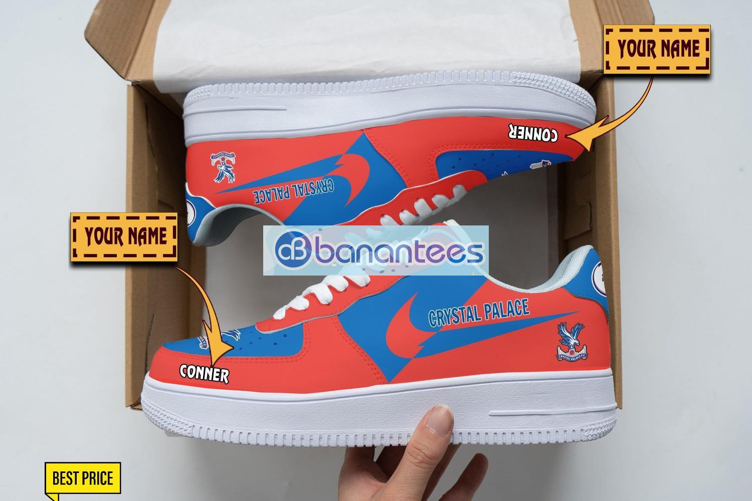 crystal palace fc air force shoes custom name gift for fans af1 sneakers image Crystal Palace F.C Air Force Shoes Custom Name Gift For Fans AF1 Sneakers Product Photo 1