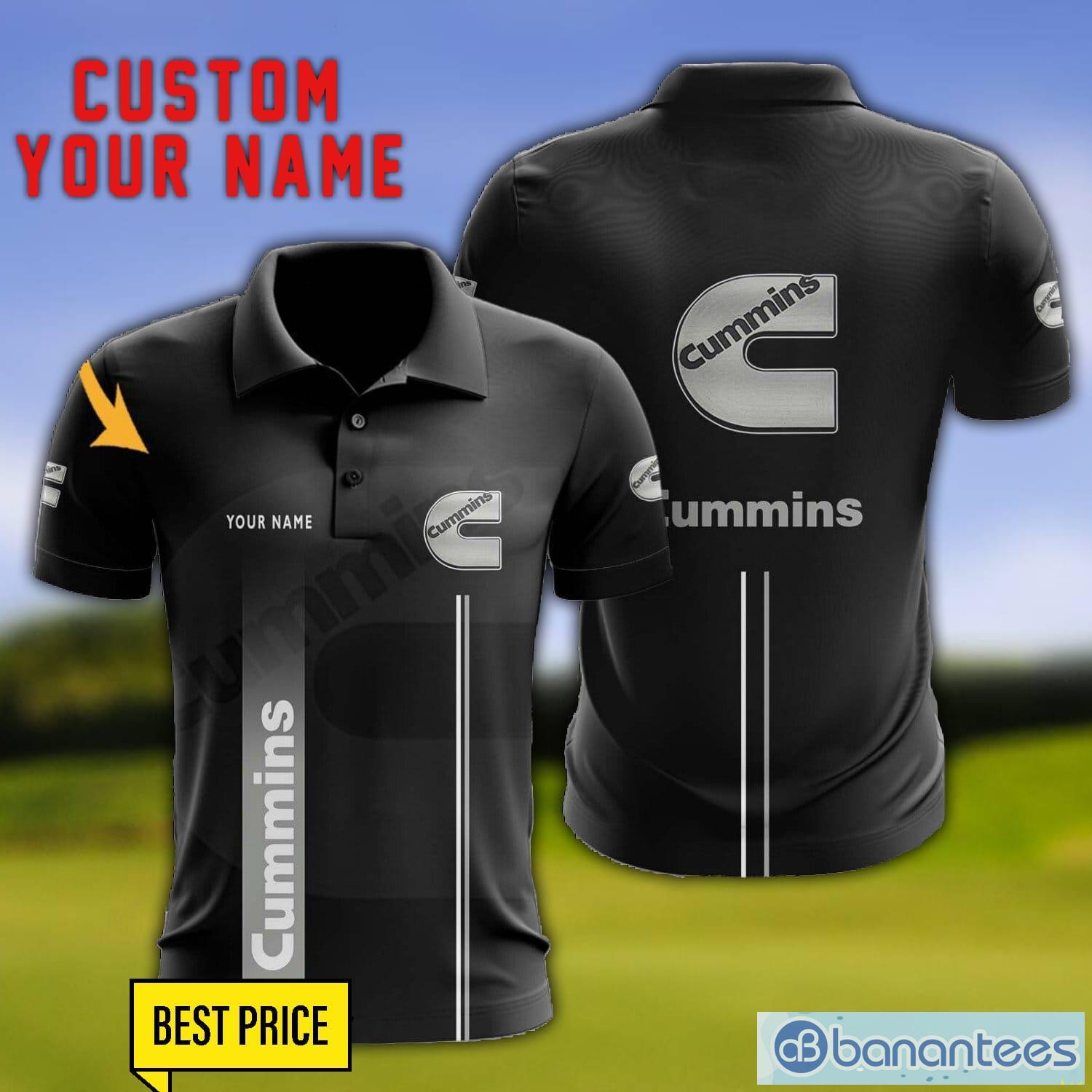 cummins 3d polo shirt personalized name for fans black polo shirt image Cummins 3D Polo Shirt Personalized Name For Fans Black Polo Shirt Product Photo 1