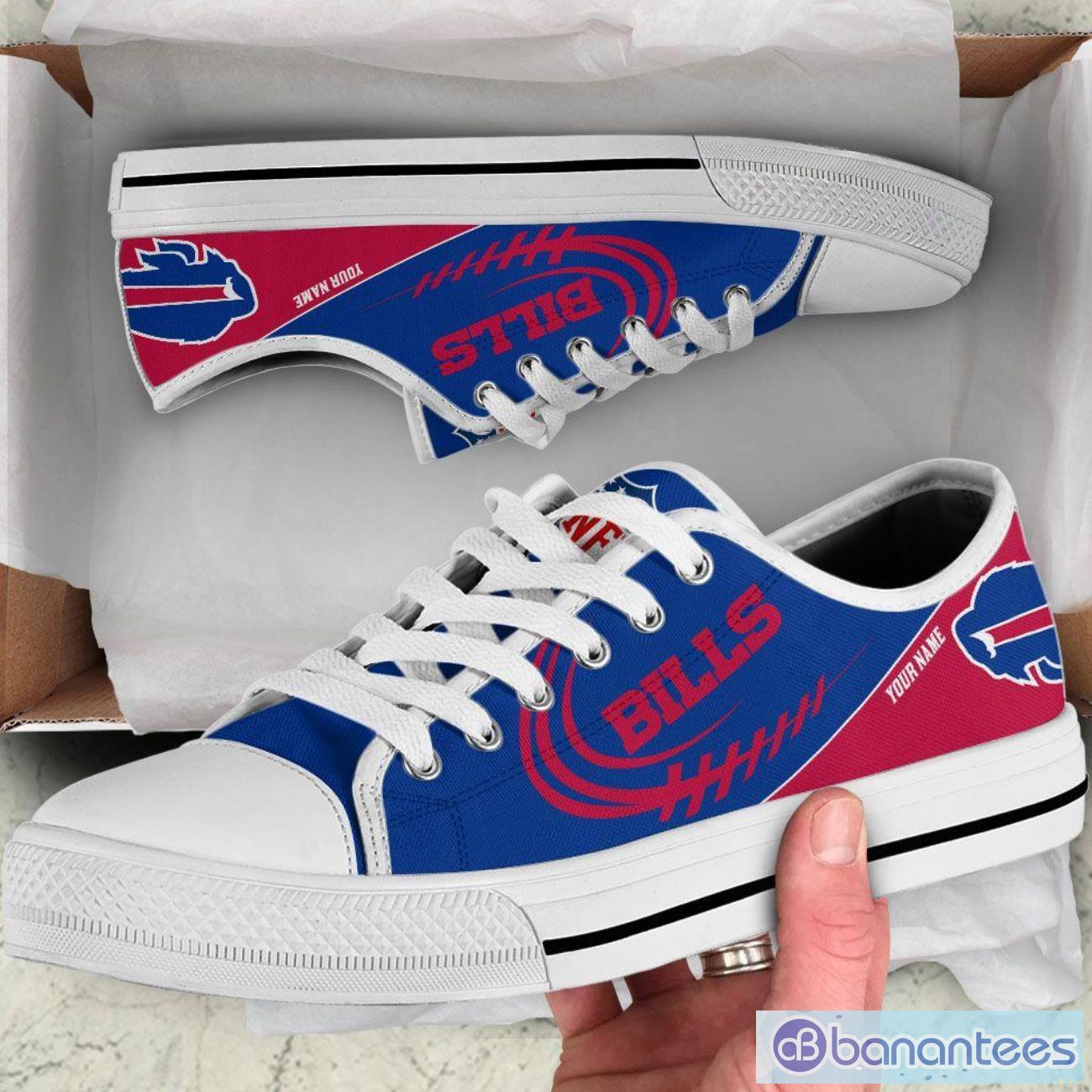 custom name buffalo bills low top shoes for fans sport image Custom Name Buffalo Bills Low Top Shoes For Fans Sport Product Photo 1