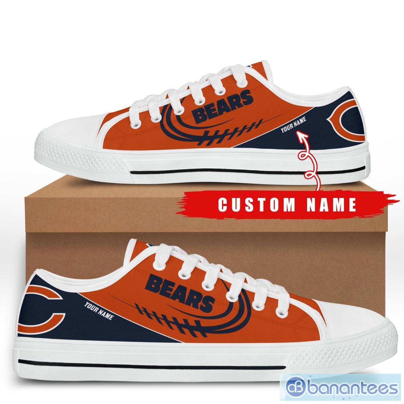 custom name chicago bears low top shoes for fans sport 2 image Custom Name Chicago Bears Low Top Shoes For Fans Sport Product Photo 3