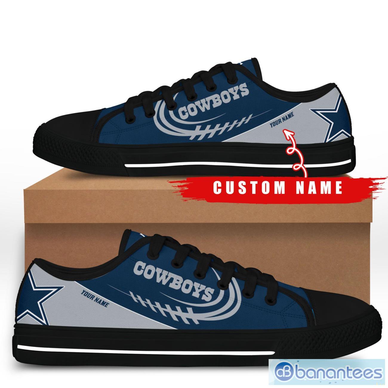 custom name dallas cowboys low top shoes for fans sport 2 image Custom Name Dallas Cowboys Low Top Shoes For Fans Sport Product Photo 3