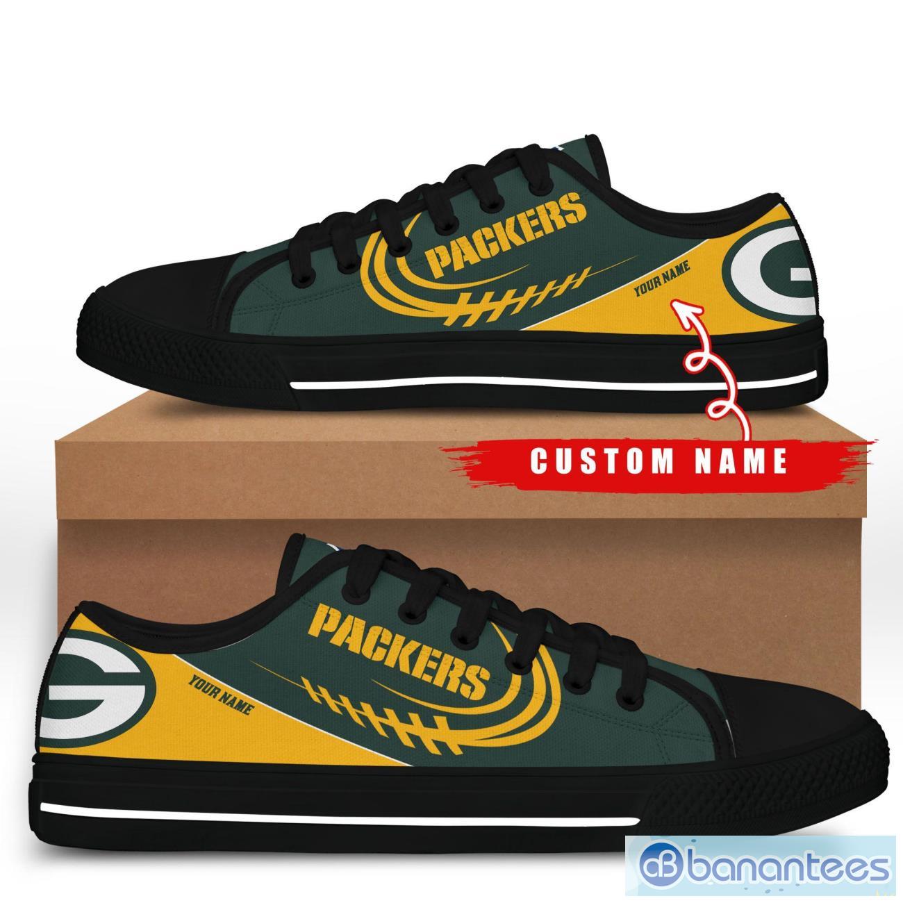 custom name green bay packers low top shoes for fans sport 2 image Custom Name Green Bay Packers Low Top Shoes For Fans Sport Product Photo 3