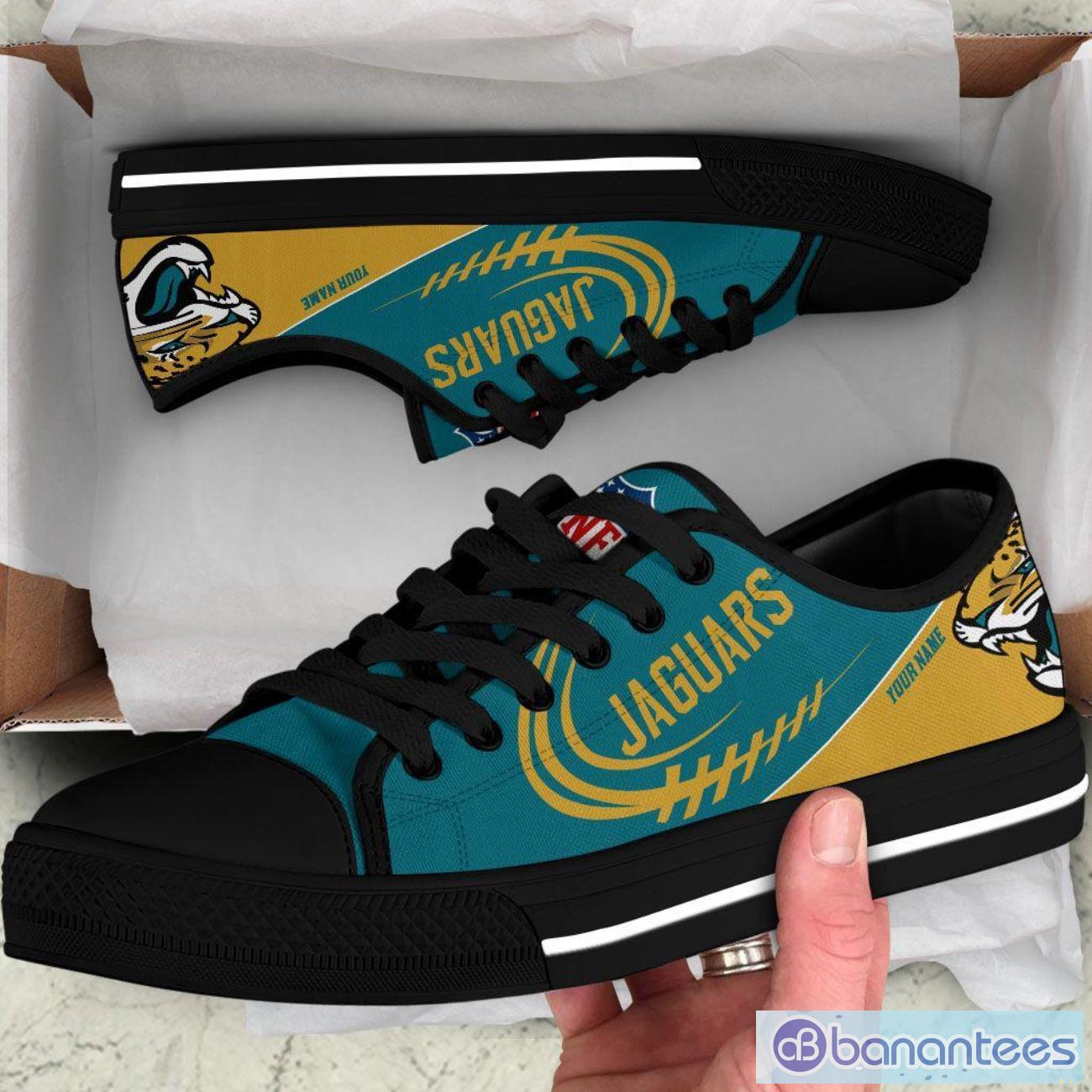 custom name jacksonville jaguars low top shoes for fans sport image Custom Name Jacksonville Jaguars Low Top Shoes For Fans Sport Product Photo 1