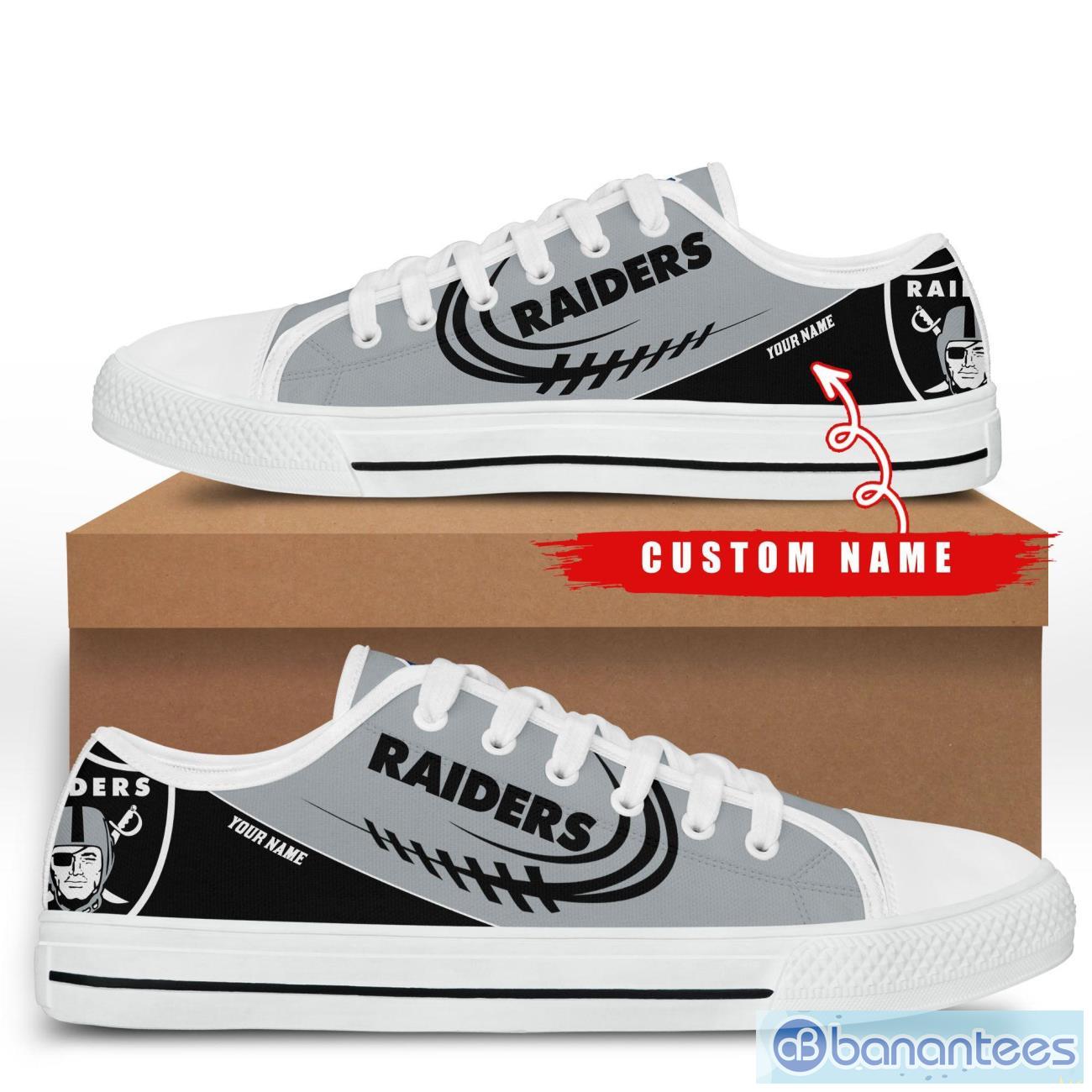 custom name las vegas raiders low top shoes for fans sport 2 image Custom Name Las Vegas Raiders Low Top Shoes For Fans Sport Product Photo 3