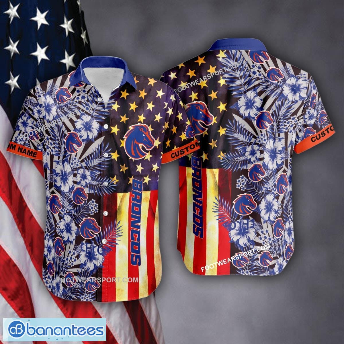 custom name ncaa boise state broncos hawaiian shirt flag usa vintage flower gift summer 1 image Custom Name NCAA Boise State Broncos Hawaiian Shirt Flag USA Vintage Flower Gift Summer - NCAA Boise State Broncos 3D Hawaiian Shirt Flag USA Flower Style 3