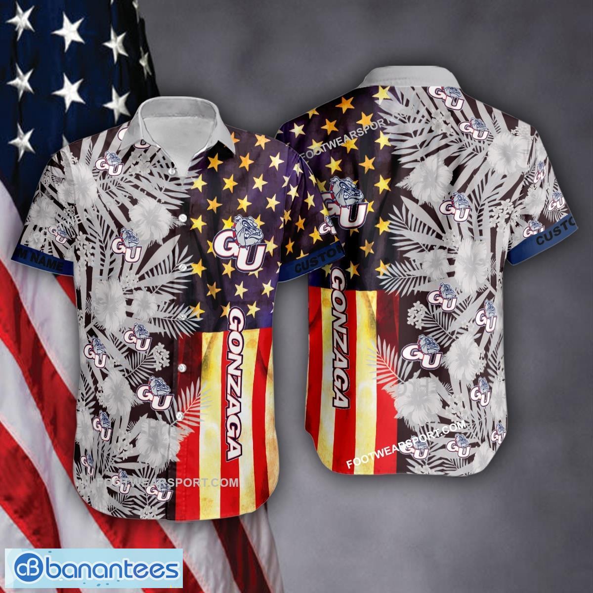 custom name ncaa2 gonzaga bulldogs hawaiian shirt flag usa vintage flower gift summer 1 image Custom Name NCAA2 Gonzaga Bulldogs Hawaiian Shirt Flag USA Vintage Flower Gift Summer - NCAA2 Gonzaga Bulldogs 3D Hawaiian Shirt Flag USA Flower Style 3