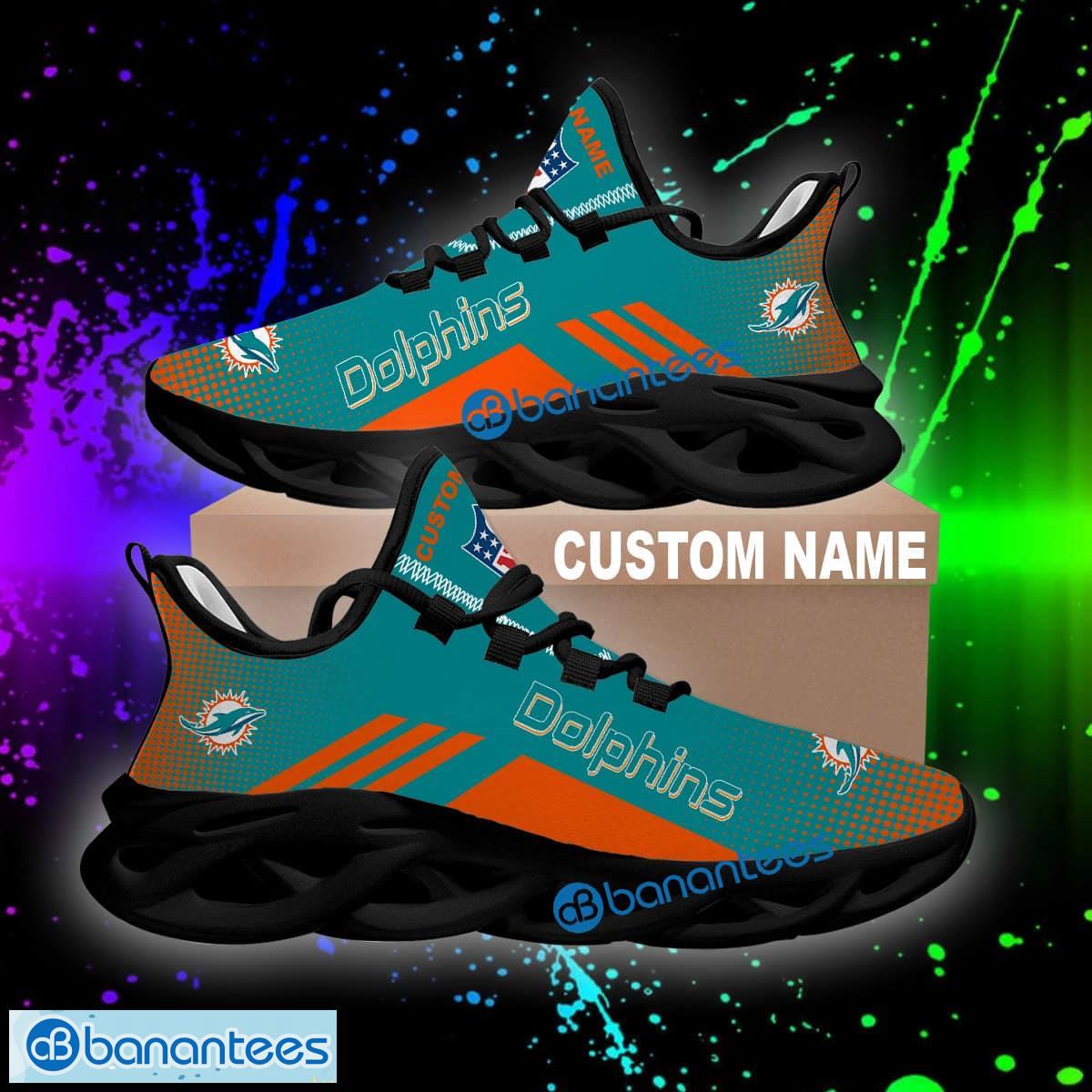 custom name nfl miami dolphins attitude running sneaker new design gift max soul shoes 1 image Custom Name NFL Miami Dolphins Attitude Running Sneaker New Design Gift Max Soul Shoes - NFL Miami Dolphins Max Soul Sneakers New Personalized Design 2