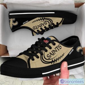 Custom Name New Orleans Saints Low Top Shoes For Fans Sport Product Photo 4