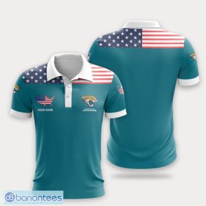 Jacksonville Jaguars Flag Pattern And Sport Team Logo 3D Polo Shirt Custom Name For Fans Product Photo 1