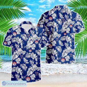 Texas Rangers Tropical Leaf 3D Printed Hawaiian Shirt Beach Team Gift Product Photo 1