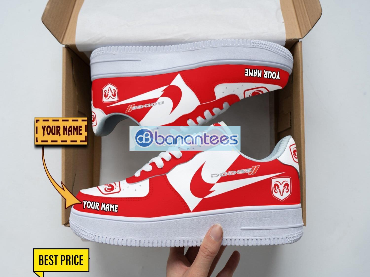 dodge air force shoes custom name gift for fans af1 sneakers image Dodge Air Force Shoes Custom Name Gift For Fans AF1 Sneakers Product Photo 1