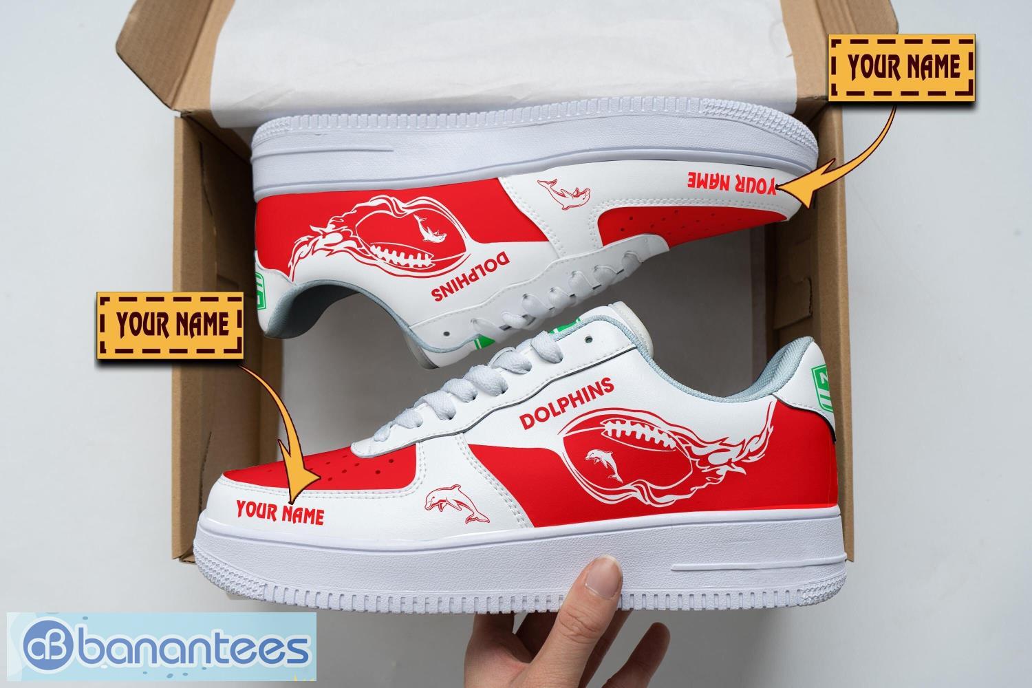 dolphins nrl air force shoes custom name men women gift af1 shoes image Dolphins NRL Air Force Shoes Custom Name Men Women Gift AF1 Shoes Product Photo 1