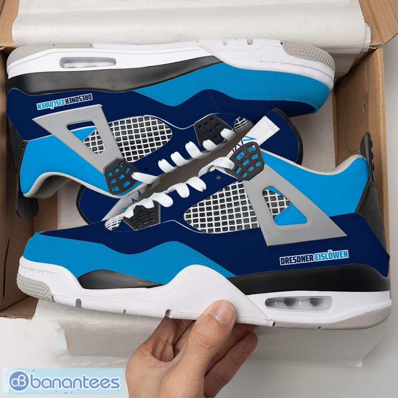 dresdner eislwen air jordan 4 shoes men and women sneakers gift image Dresdner Eislöwen Air Jordan 4 Shoes Men And Women Sneakers Gift Product Photo 1