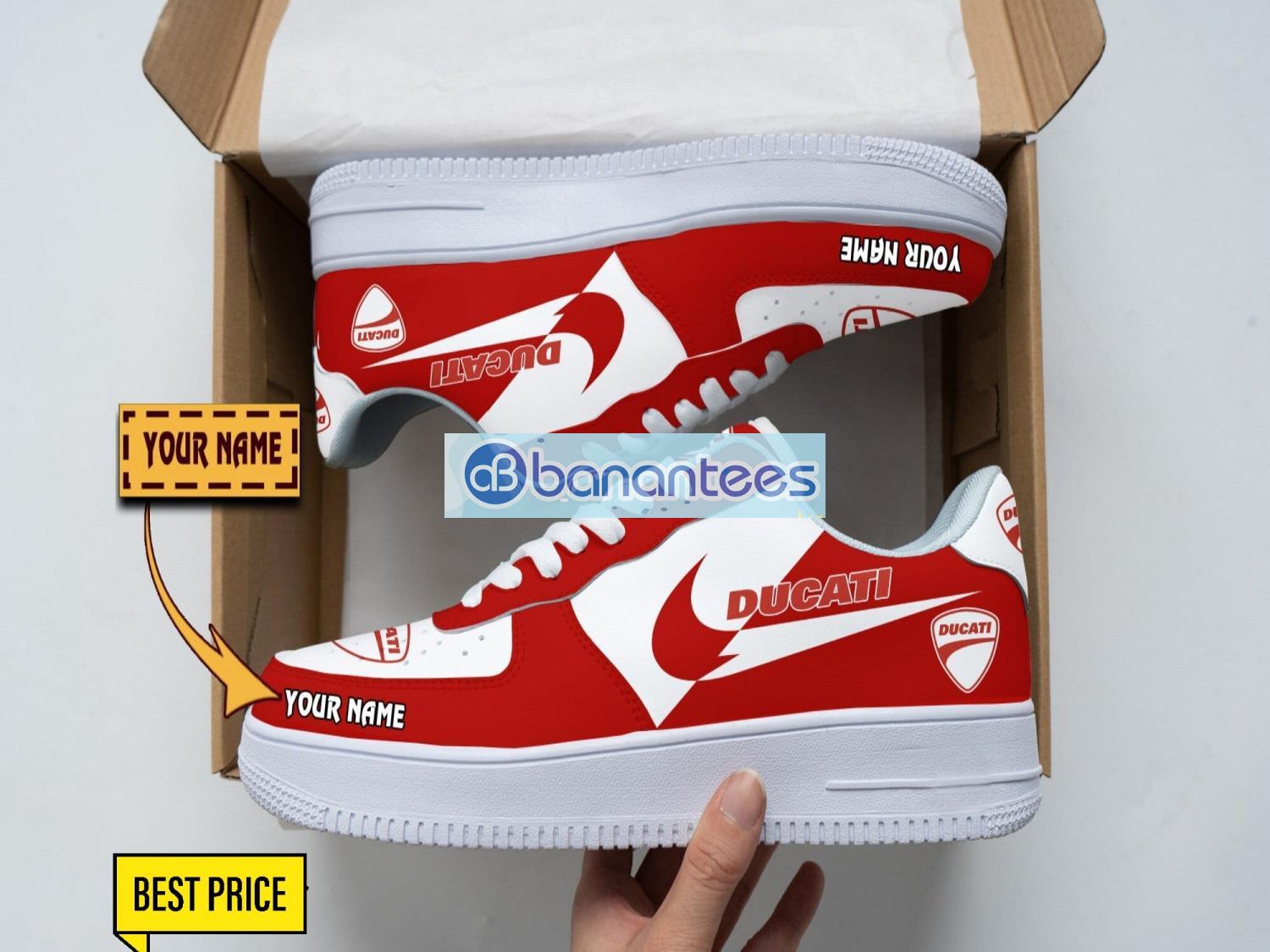 ducati air force shoes custom name gift for fans af1 sneakers image Ducati Air Force Shoes Custom Name Gift For Fans AF1 Sneakers Product Photo 1