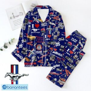 Ford Mustang Warm Car Button Pajamas Set Pattern For Men Women Fans - Ford Mustang Button Pajamas Set_2