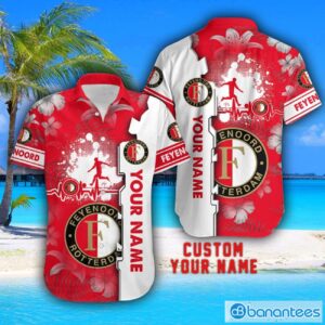 Feyenoord Rotterdam Tropical Combo Hawaiian Shirt And Shorts Personalized Name For Fans Product Photo 2