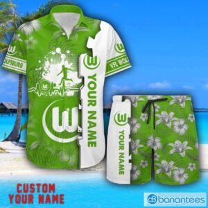 VfL Wolfsburg Tropical Combo Hawaiian Shirt And Shorts Personalized Name For Fans Product Photo 1