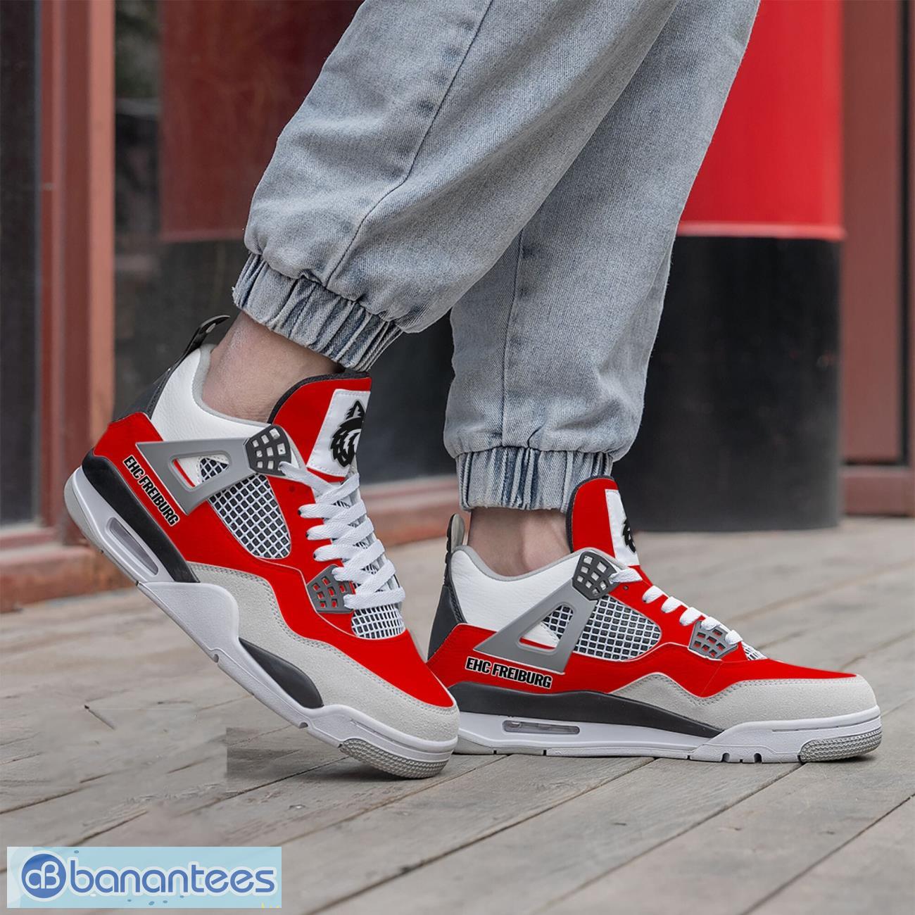 ehc freiburg air jordan 4 shoes men and women sneakers gift 1 image EHC Freiburg Air Jordan 4 Shoes Men And Women Sneakers Gift Product Photo 2