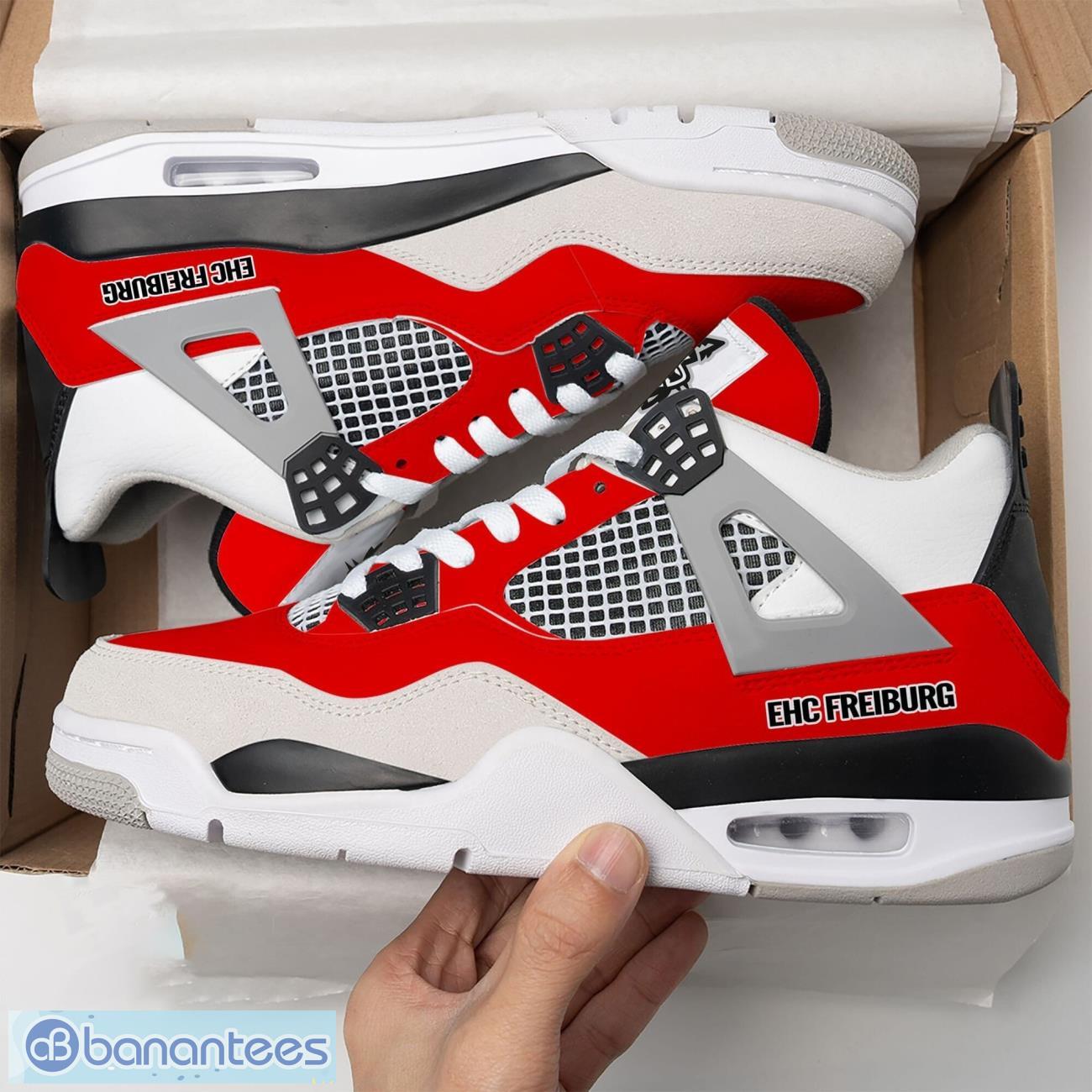 ehc freiburg air jordan 4 shoes men and women sneakers gift image EHC Freiburg Air Jordan 4 Shoes Men And Women Sneakers Gift Product Photo 1