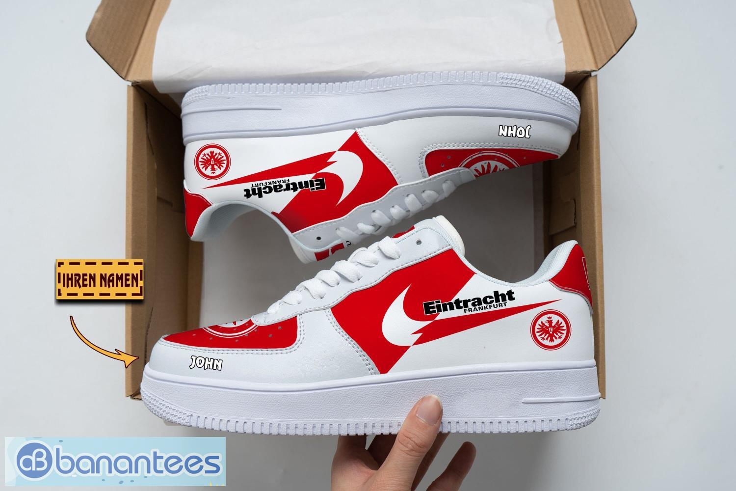 eintracht frankfurt air force shoes custom name gift for fans af1 sneakers image Eintracht Frankfurt Air Force Shoes Custom Name Gift For Fans AF1 Sneakers Product Photo 1