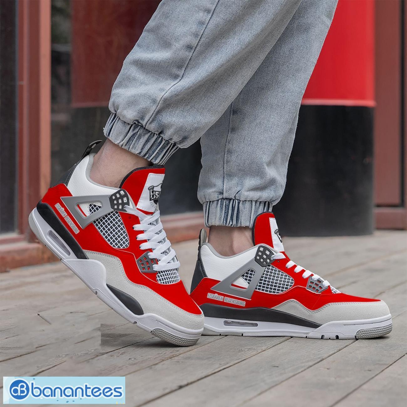 eisbren regensburg air jordan 4 shoes men and women sneakers gift 1 image Eisbären Regensburg Air Jordan 4 Shoes Men And Women Sneakers Gift Product Photo 2