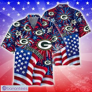 NFL Green Bay Packers Memorial Firework Hawaiian Shirt Tropical Football Lover 4th of July Day Hawaii Shirt Product Photo 1