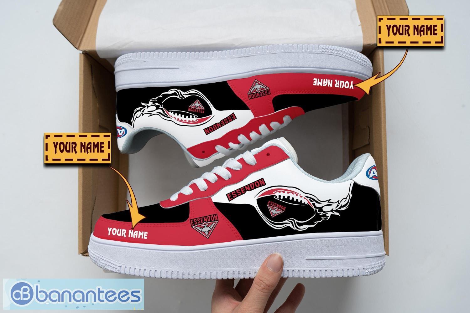 essendon football club air force shoes custom name men women gift af1 shoes image Essendon Football Club Air Force Shoes Custom Name Men Women Gift AF1 Shoes Product Photo 1