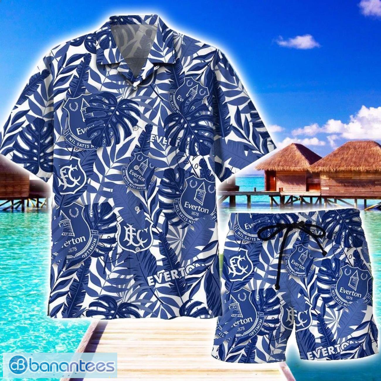 everton epl hawaiian shirt and beach shorts for fans summer gift image Everton EPL Hawaiian Shirt And Beach Shorts For Fans Summer Gift Product Photo 1