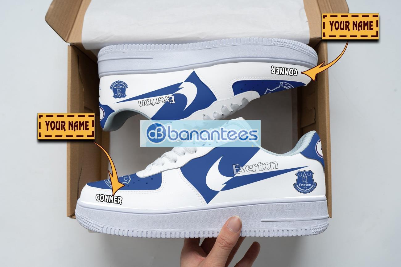 everton fc air force shoes custom name gift for fans af1 sneakers image Everton F.C Air Force Shoes Custom Name Gift For Fans AF1 Sneakers Product Photo 1