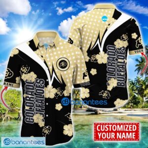 Colorado Buffaloes Star and Flower Pattern Tropical Hawaiian Shirt Summer Gift For Men Women Custom Name Product Photo 1