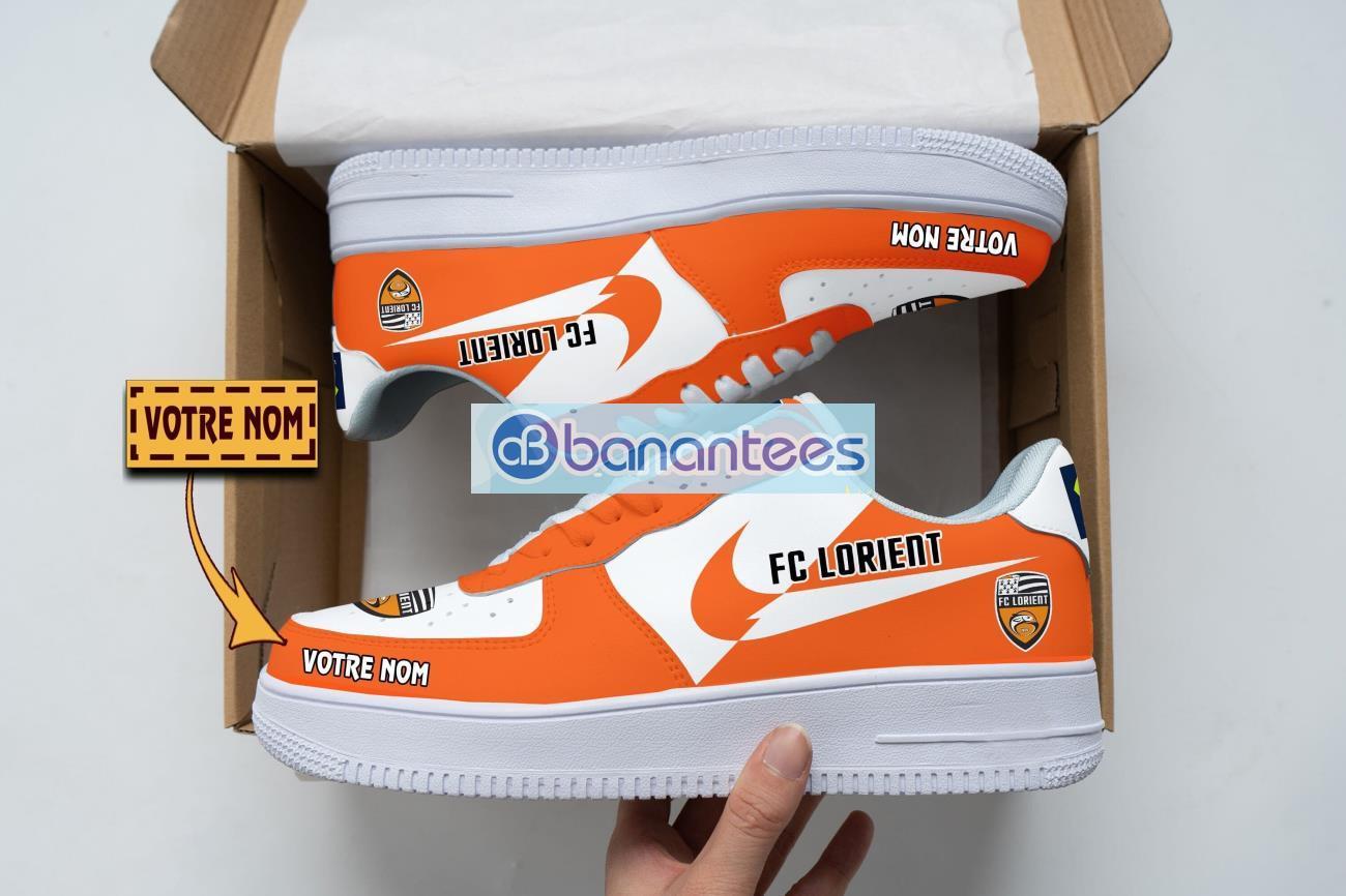 fc lorient air force shoes custom name gift for fans af1 sneakers image FC Lorient Air Force Shoes Custom Name Gift For Fans AF1 Sneakers Product Photo 1