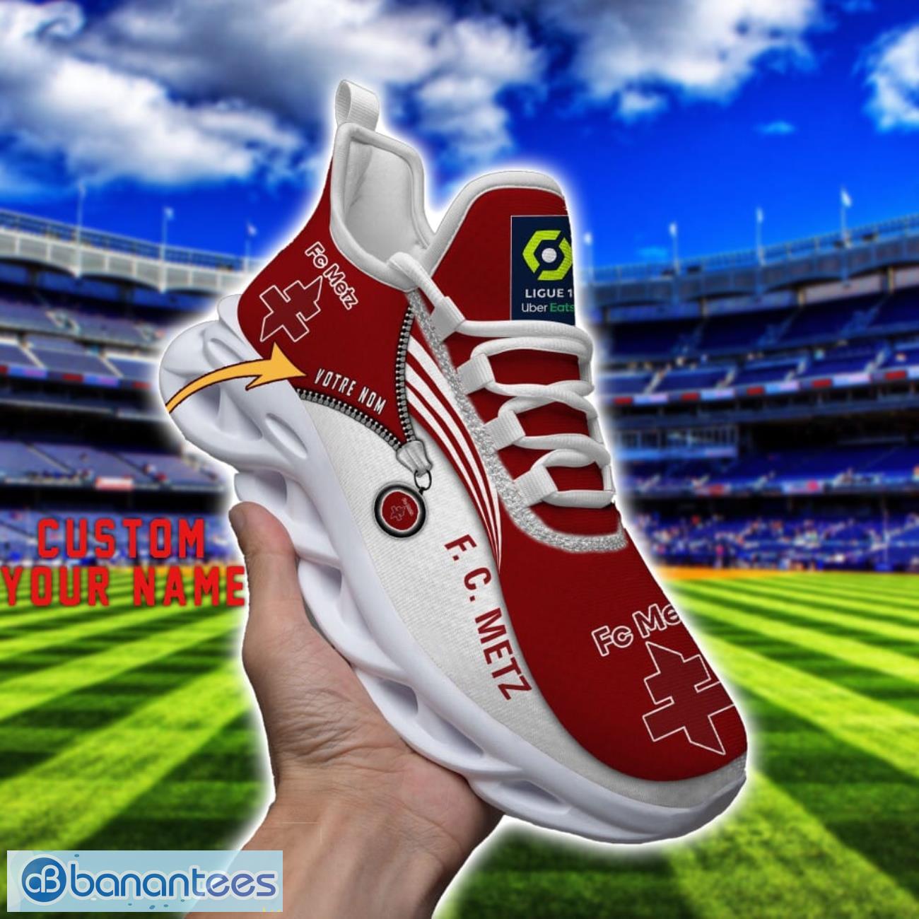 fc metz max soul shoes personalized name sneakers for fans 2 image FC Metz Max Soul Shoes Personalized Name Sneakers For Fans Product Photo 3
