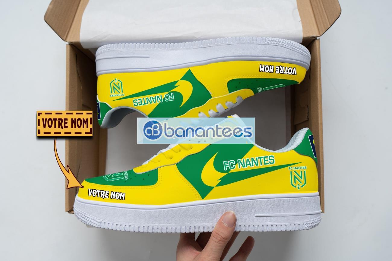 fc nantes air force shoes custom name gift for fans af1 sneakers image FC Nantes Air Force Shoes Custom Name Gift For Fans AF1 Sneakers Product Photo 1