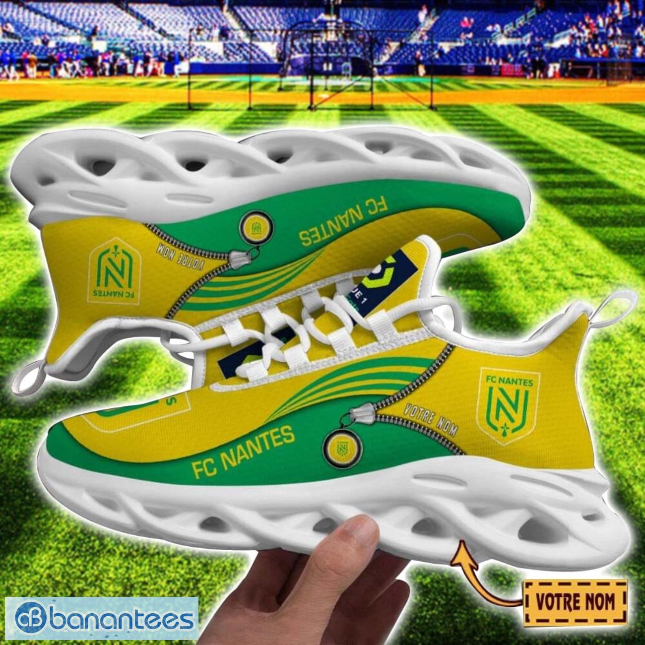 fc nantes max soul shoes personalized name sneakers for fans image FC Nantes Max Soul Shoes Personalized Name Sneakers For Fans Product Photo 1