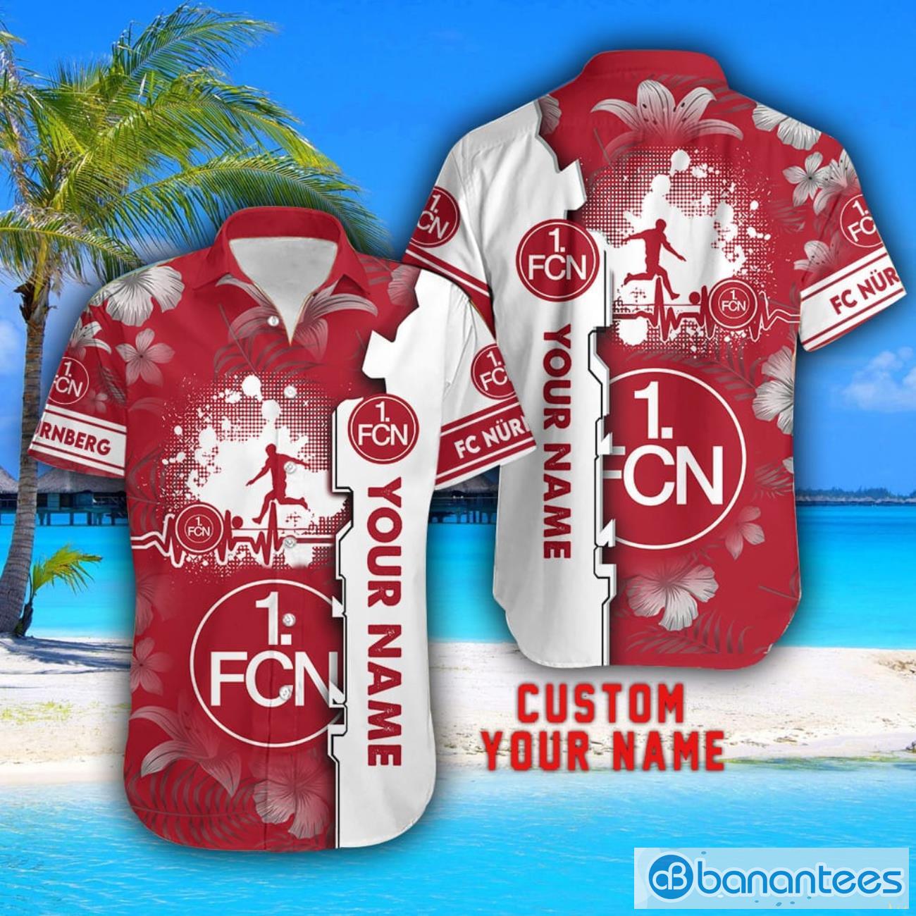 fc nrnberg tropical combo hawaiian shirt and shorts personalized name for fans 1 image FC Nürnberg Tropical Combo Hawaiian Shirt And Shorts Personalized Name For Fans Product Photo 2