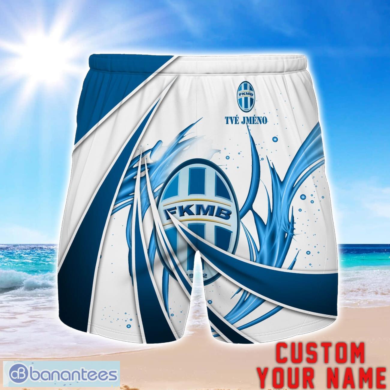 fk mlada boleslav personalized name 3d beach short summer gift ideas image FK Mlada Boleslav Personalized Name 3D Beach Short Summer Gift Ideas Product Photo 1