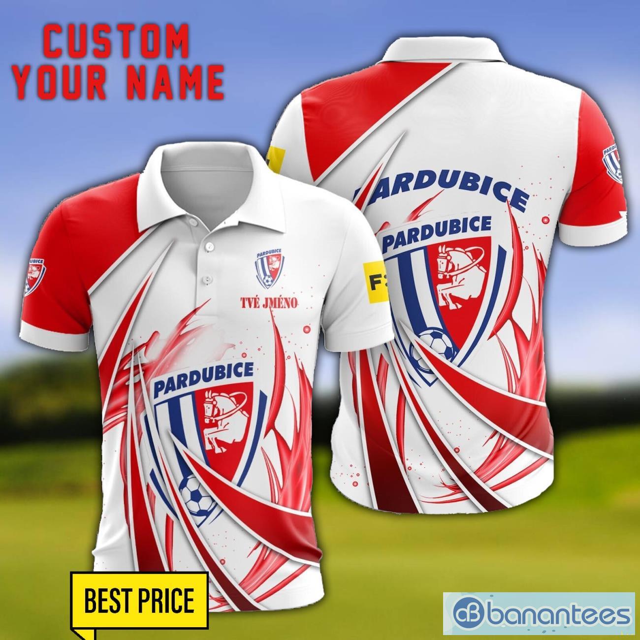 fk pardubice personalized name 3d polo shirt gift for sport golf lover image FK Pardubice Personalized Name 3D Polo Shirt Gift For Sport Golf Lover Product Photo 1