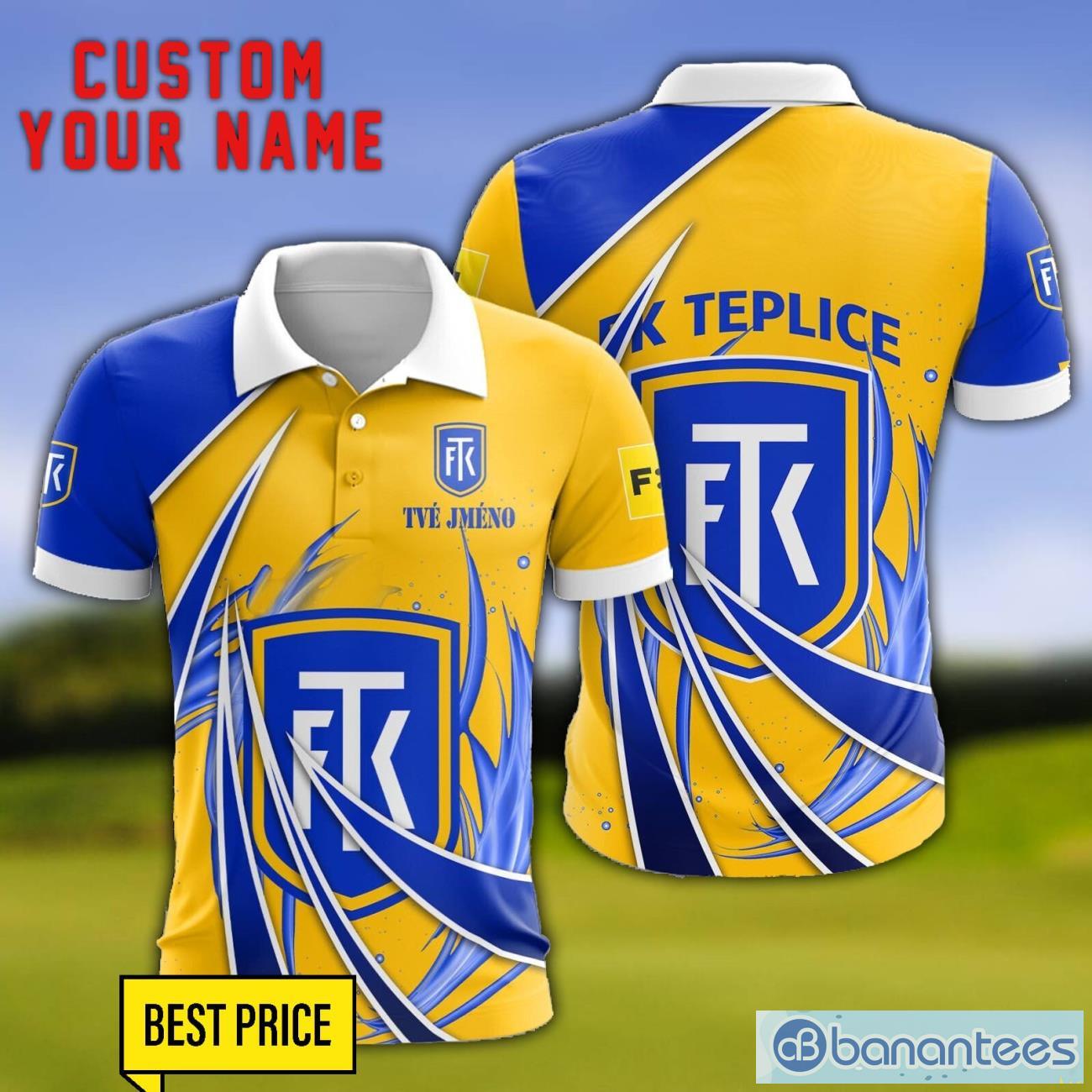 fk teplice personalized name 3d polo shirt gift for sport golf lover image FK Teplice Personalized Name 3D Polo Shirt Gift For Sport Golf Lover Product Photo 1